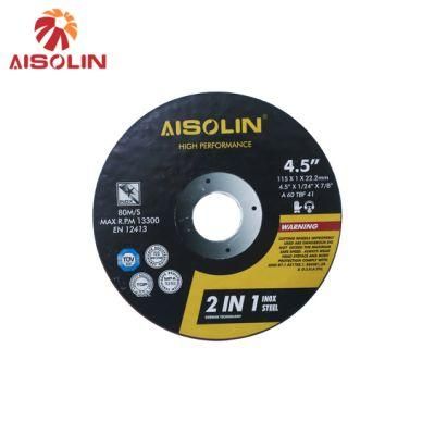 Flap Disc 2 in 1 High Speed Long Life 4.5&quot; Cutting Disc