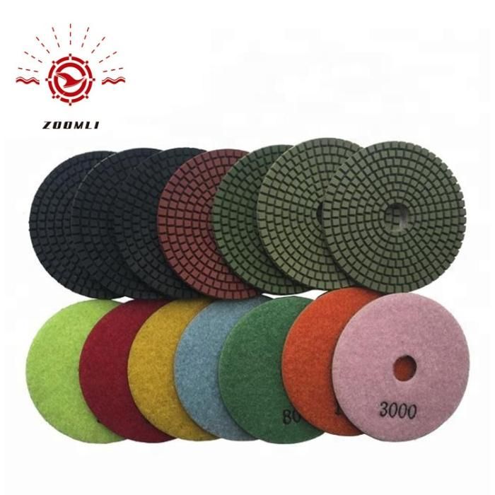 7 Step Type Abrasive Tools Wet Polishing Pad for Stone