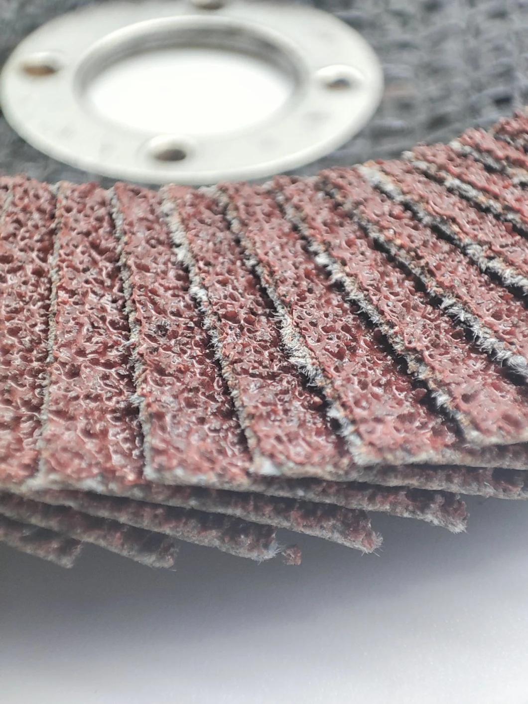 Flexible Wear-Resisting Tooling Aluminum Oxide Abrasive Sanding Flap Disc with High Quality for Honing Polishing Metal Wood Stainless Steel