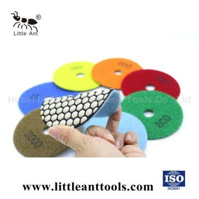 5&quot;/125mm Dry Diamond Resin Polishing Pad Abrasive Tool Grinding Plate for Stone
