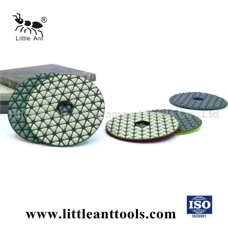 4" 100 mm Flexible Dry Polishing Pad Resin Polishing Pad for Granite