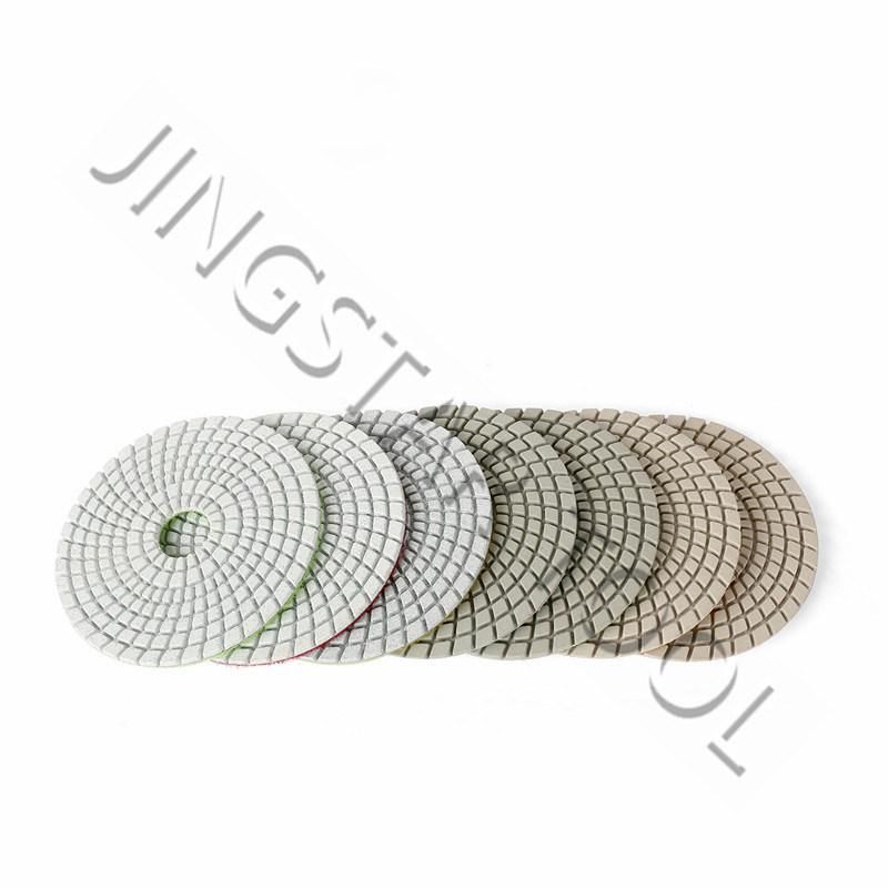 75mm 100mm 125mm 7 Steps Diamond Polishing Pad for Engineered Stone Es Artificial Stone Quartz