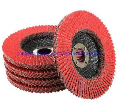 Power Electric Tools Parts Abrasive Coated Special Ceramic Flap Disc Grinding Wheel 4-1/2&quot;X7/8&quot;, 60 Grit