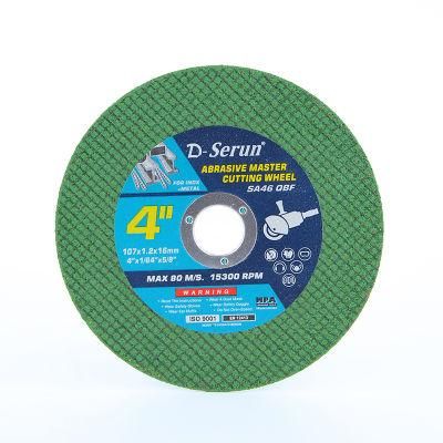 Cutting Disc 4inch Abrasive Steel Cutting Disc for Metal