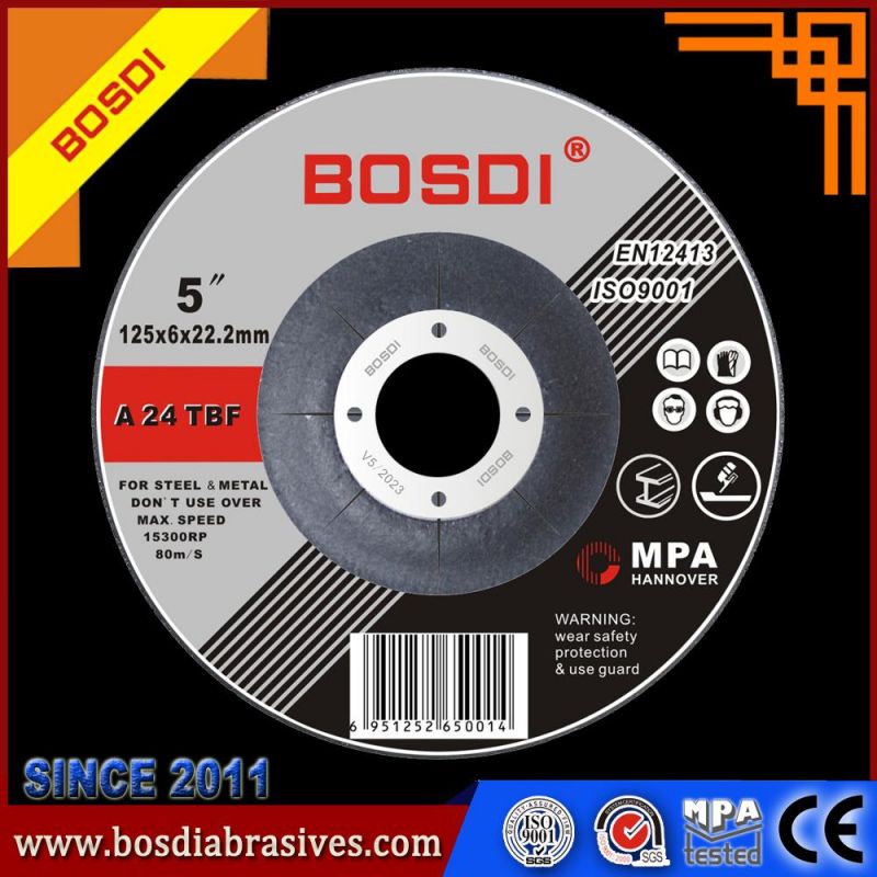 4" Inch Red/Black Depressed Center Grinding Wheel for Metal and Inox