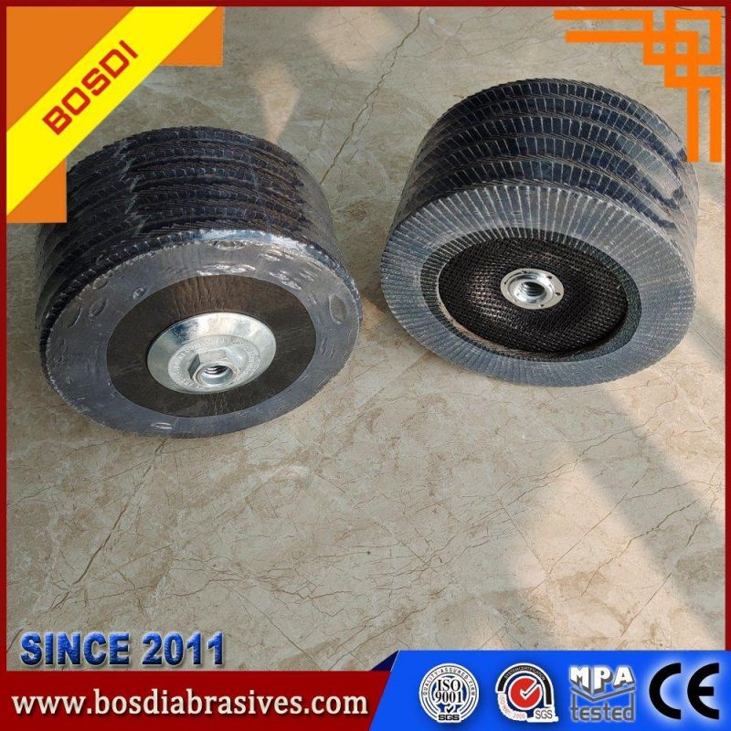 4.5" Aluminum Oxide Flap Disc with Arbor for Grinding Stainless Steel and Metal