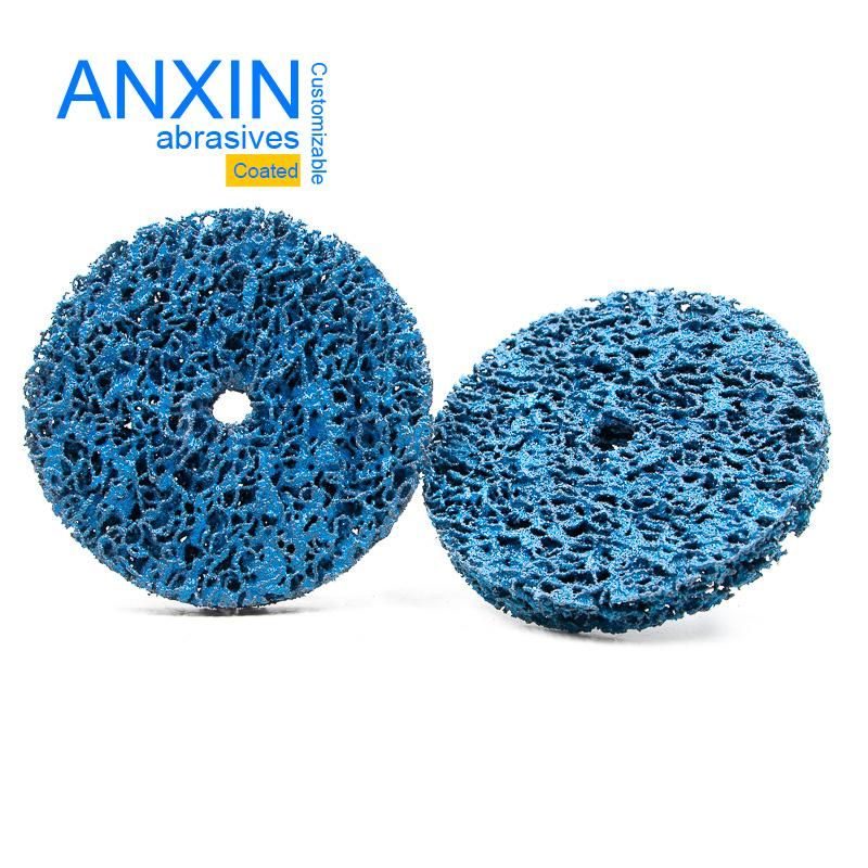 Blue Non-Woven Polyweb Wheel for Cleaning Paints