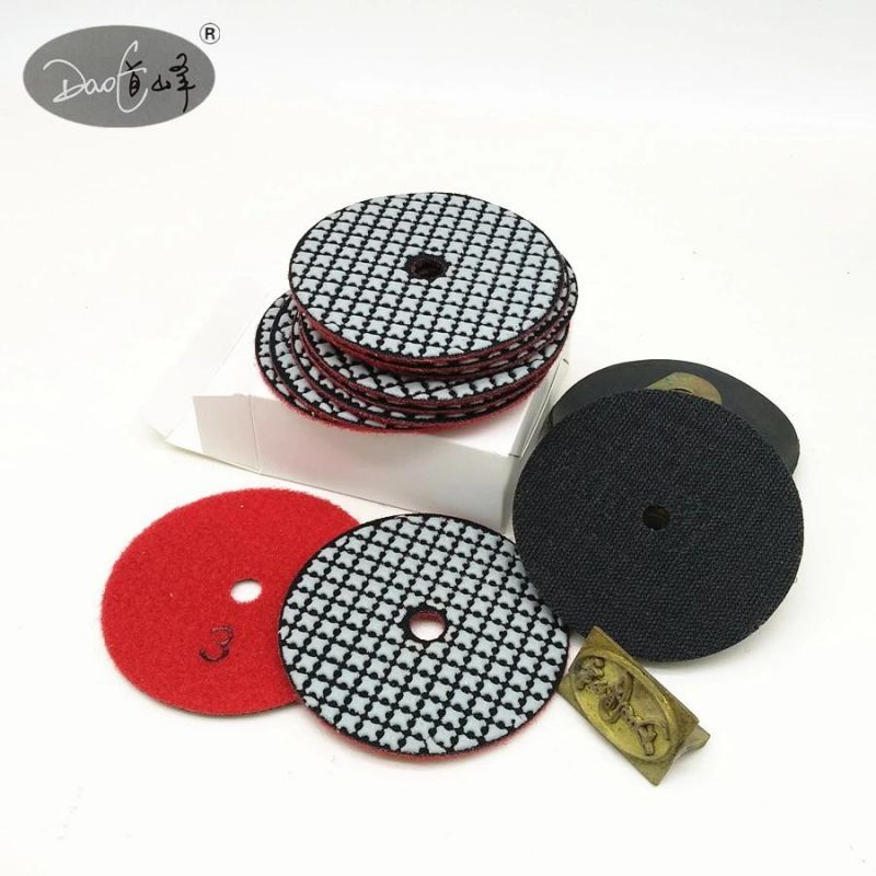 Daofeng 6inch 150mm Diamond Dry Polishing Pads (plum)