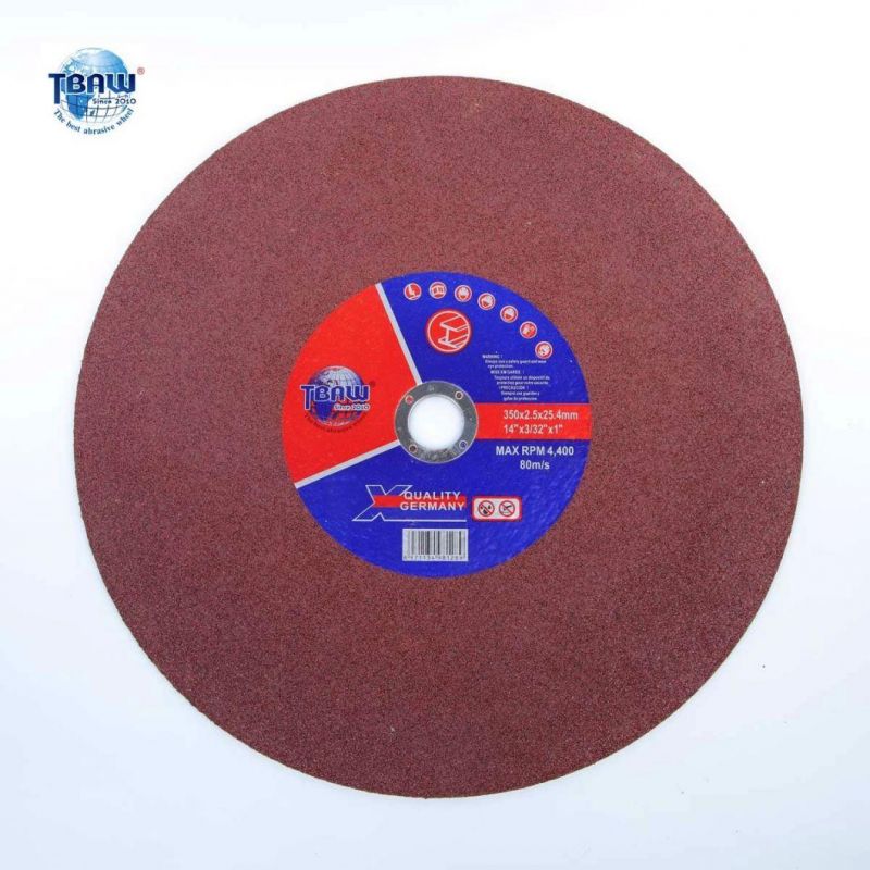Disco De Corte Abrasivo Adherido De 14 "350X2.5X25.4mm PARA Metal Y Acero Inoxidable Cutting Wheel Cutting Disc China Factory