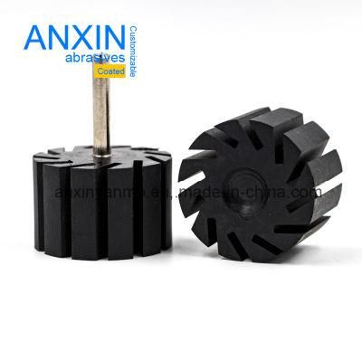 Notched Rubber Tension Roller Sand Drum for Sanding Band or Sanding Circle