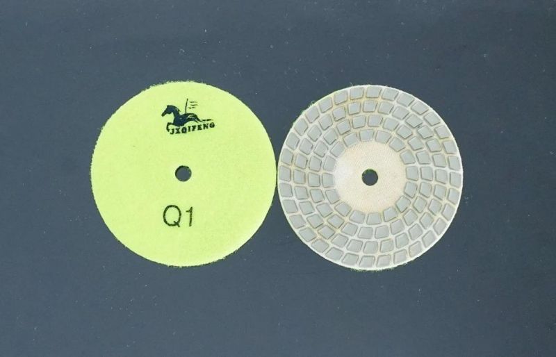 Qifeng 4 Steps 100mm Diamond Tools Dry Polishing Pads for Granite&Marble
