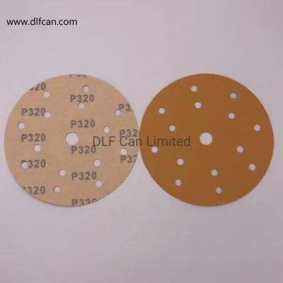 6 Inch and 15 Holes Gold Sanding Disc P320