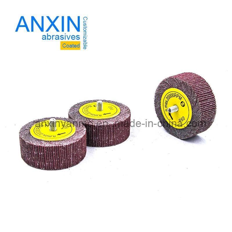 Mounted Flap Wheel with 1/4-20 Thread Shank for Finishing
