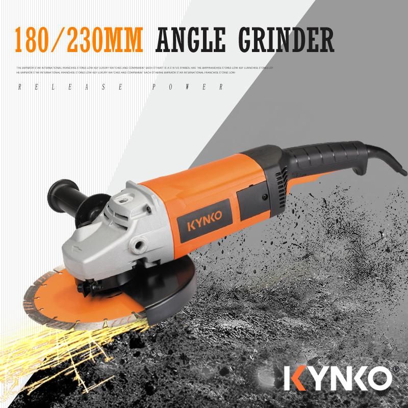 Kynko Industry Power Tools 180mm/7" 2200W 8300rpm Electric Angle Grinder for Stone Cutting Use