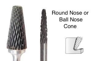 Carbide Tree Shape Radius End Burs (SF) with Tool-to-Tool consistency