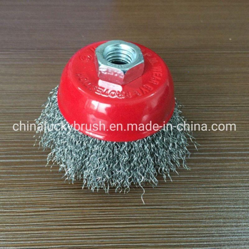 6 Inch Red Colour Nylon Abrasive Cup Brush (YY-235)