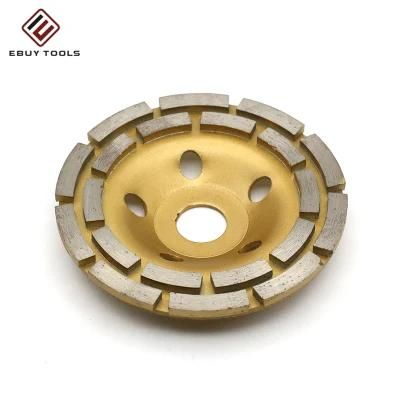 Hot Sale 4in Diamond Double Cup Wheel Diamond Grinding Wheel for Granite Stone Cutting