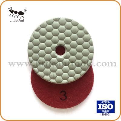 3&quot;/80mm Pressed Dry Diamond Floor Polishing Pad Abrasive Tools Grinding Disk for Granite Marble Concrete