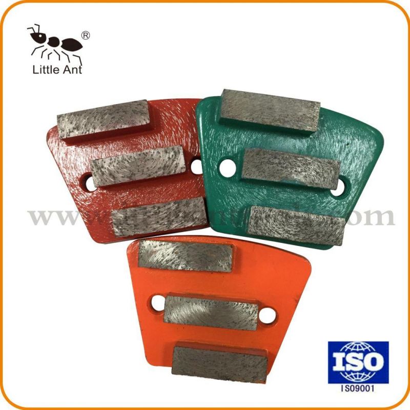 Three Segments Diamond Tool Grinding Plates for Concrete Floor Polishing