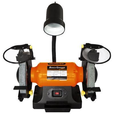 Industrial 220V 550W Double Ended Bench Grinder with Industrial Lamp