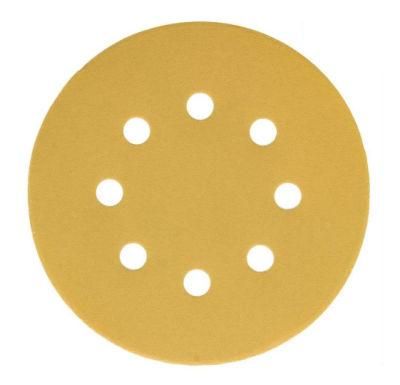 Yellow Abrasive 40 Grit 4.5inch Alumium Oxide Velcro Sanding Disc China Manufacture