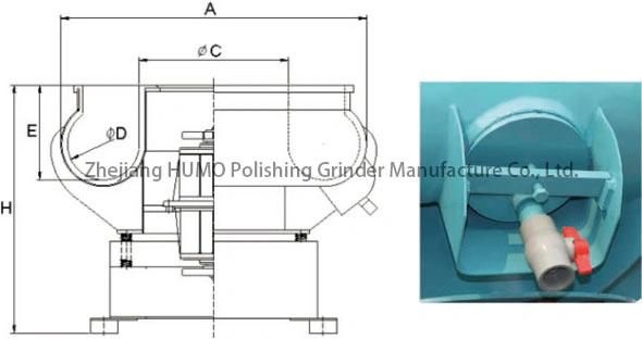 Vibratory Mass Finishing Polishing Deburring Ceramic Media Tumbler with Cover