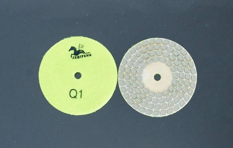 Top Manufacturer Qifeng Factory Price Power Tool 10mm 4 Steps Abrasive Tools Dry Polishing Pads for Granite and Marble