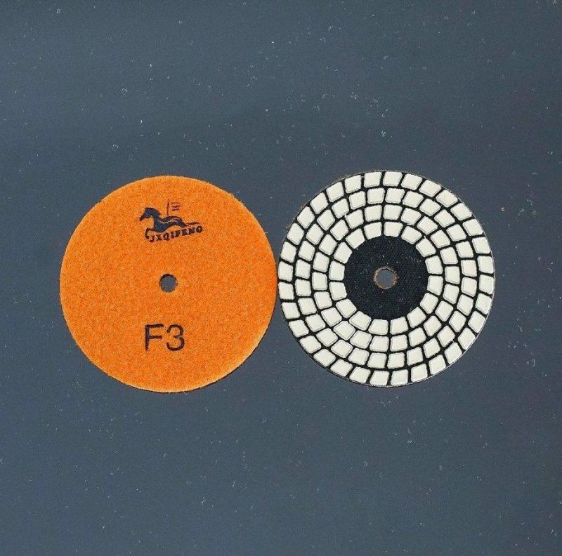 Top Manufacturer Qifeng Power Tool 80/100mm Diamond Resin Polishing Pad for Granite/Marble