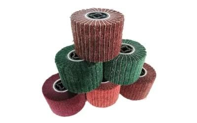 Non Woven Nylon Grinding Wire Drawing Matt Buffing Abrasive Buffing Polish Polishing Brush Wheel for Stainless Steel