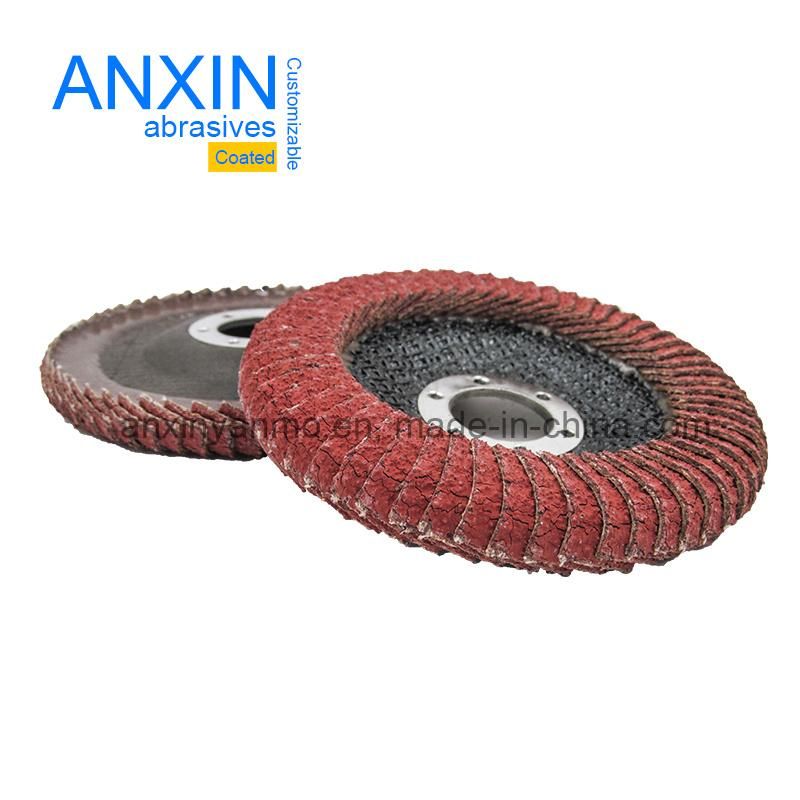 Half-Curved Flap Disc with Vsm Ceramic Zirconia or Ao Sand Cloth