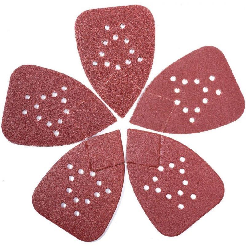 140 * 90mm 5 Holes Hook and Loop Mouse Sanding Discs Sandpaper for Wood Grinding and Polishing
