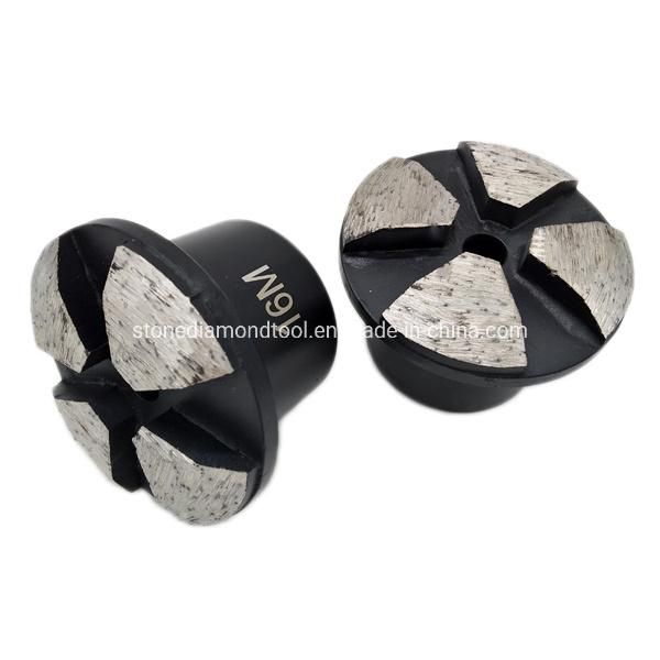 4 Triangle Segments Concrete Metal 2.5" Plug Diamond Grinding Disc