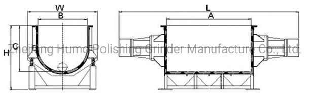 Marble Stone Tumbling Trough Vibratory Finishing Machine