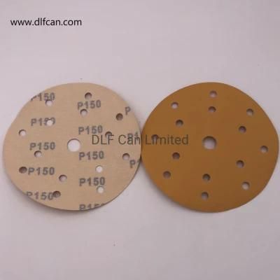 6 Inch and 15 Holes Gold Sanding Disc P150