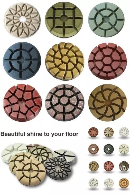 Snail Lock Wet Stone Polishing Pads for Granite Marble Floor