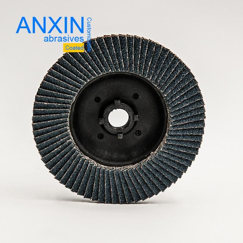 Vsm Zirconia Flap Disc with 4.5"X5/8"-11 Black Nylon Backing for Stainless Steel Polishing
