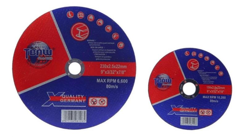 Wholesale 150X2.5X22mm 6 Inch OEM Abrasive Polishing Cut off Disc Flap Tooling Cutting and Grinding Wheel