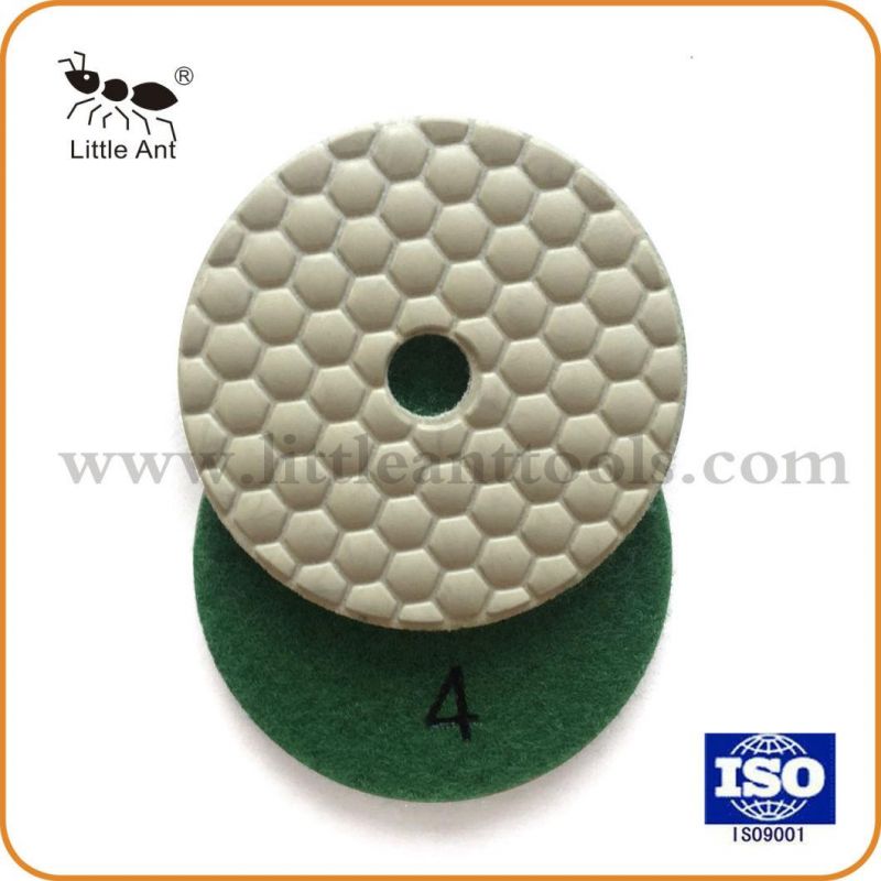 Pressed Dry Diamond Floor Polishing Pad Abrasive Tools Grinding Disk for Granite Marble Concrete 3"/80mm