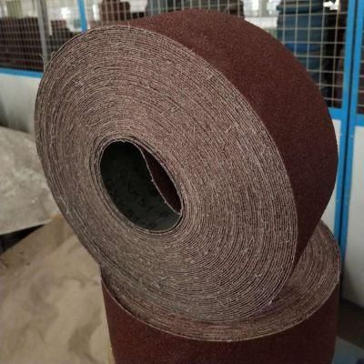 100mm*50m Red Aluminium Oxide Abrasive Cloth Rolls Factory