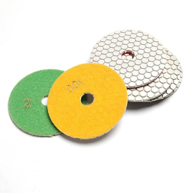 Wet and Wet Grinding Diamond 4 Inch Concrete Marble Polishing Pad