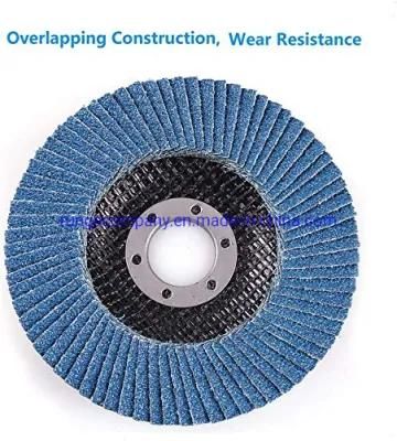 4.5&quot; Sanding Grinding Wheels, High Density Flap Disc, Aluminum Oxide Abrasives of Grinder Disc (Blue) Power Tools