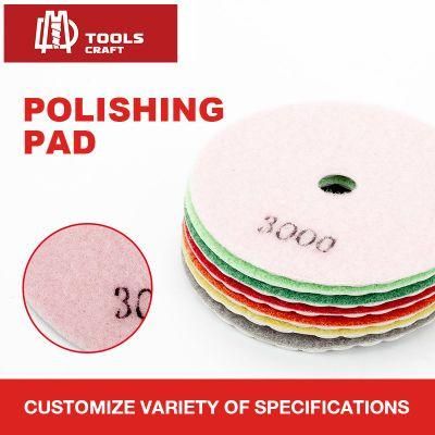 Hook &amp; Loop Diamond Flexible Resin Dry Polishing Pads