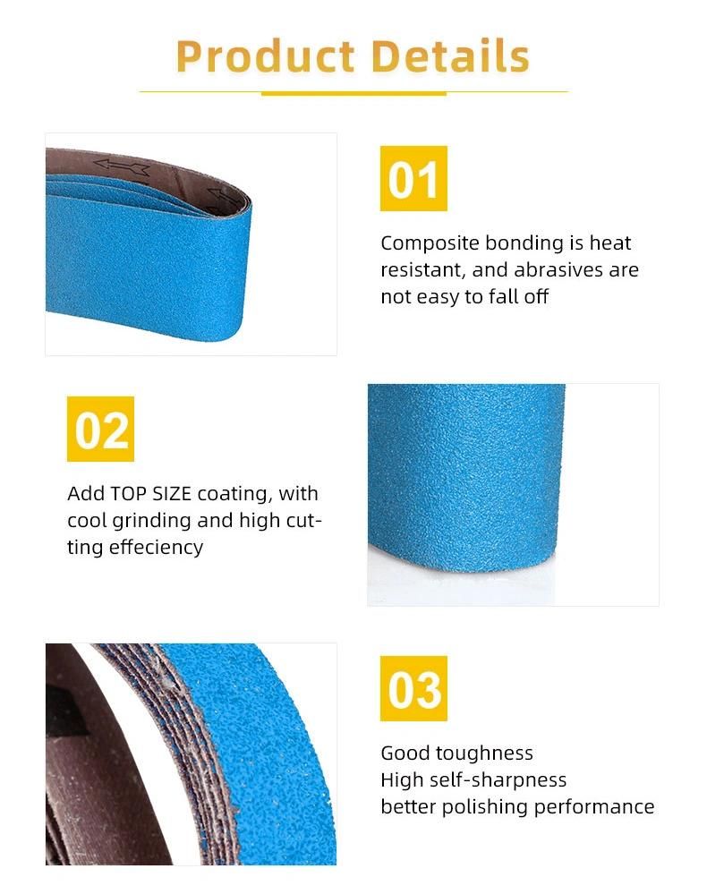 Zirconia Alumina Sanding Belts Abrasive Belt for Polishing