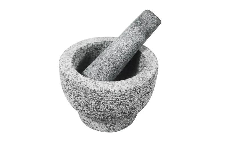 Customized 14.5X10.5cm Stone Mortar and Pestle Factory SGS, FDA LFGB Approved