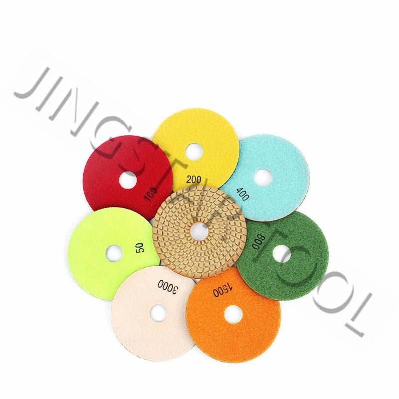 4" 100mm Marble Floor Polishing Pads for Wet Use Flexible Polishing Pad