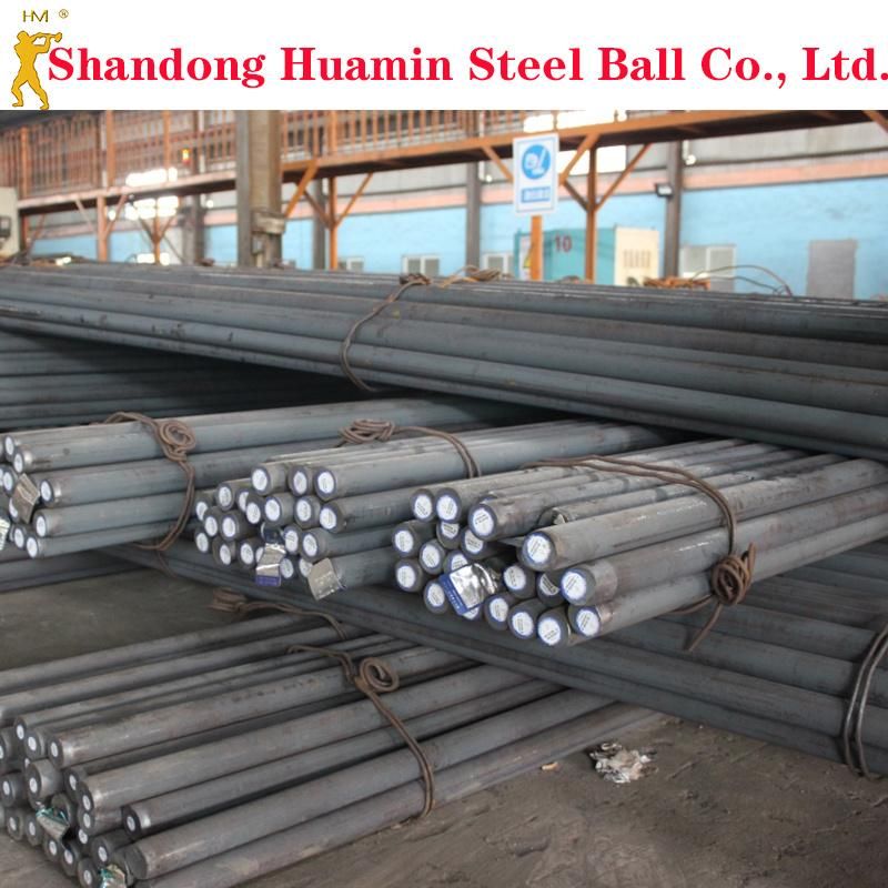 HRC55 Grinding Steel Rods 100mm for Mining Industries Lower Consumption