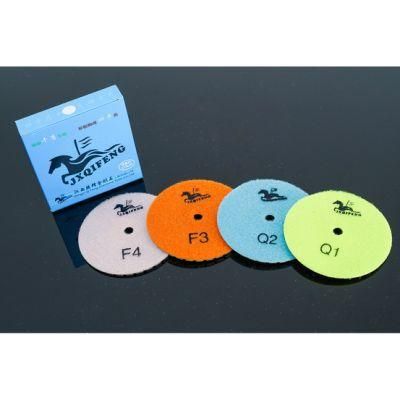 Top Manufacturer Qifeng Factory Price Power Tool 4 Steps Dry Resin Polishing Pads for Granite&Marble