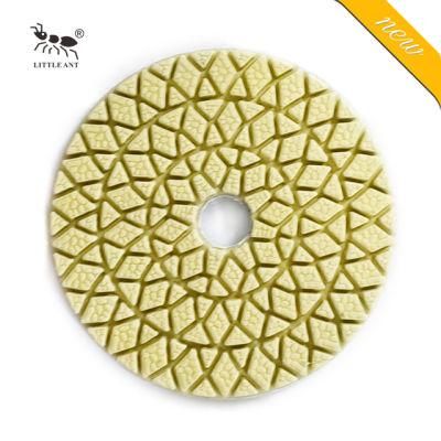 Diamond Hybrid Polishing Pad Dry and Wet Flexible Diamond for Stone Marble Granite Concrete Yellow White