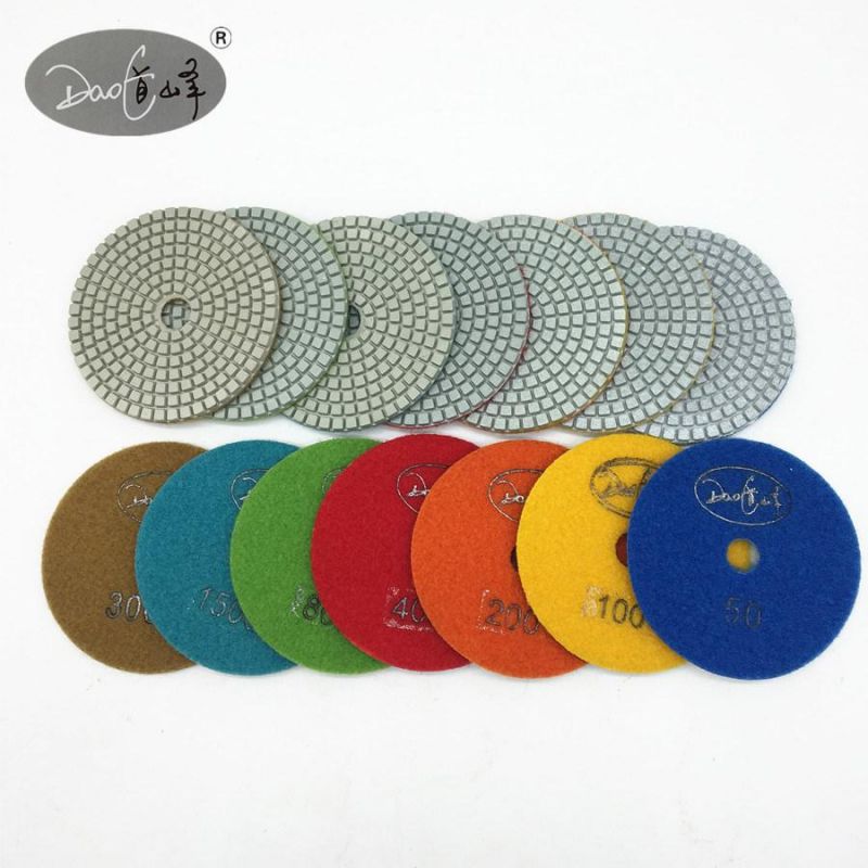 Daofeng 5inch 125mm Stone Polishing Pads for Granite Marble Quartz