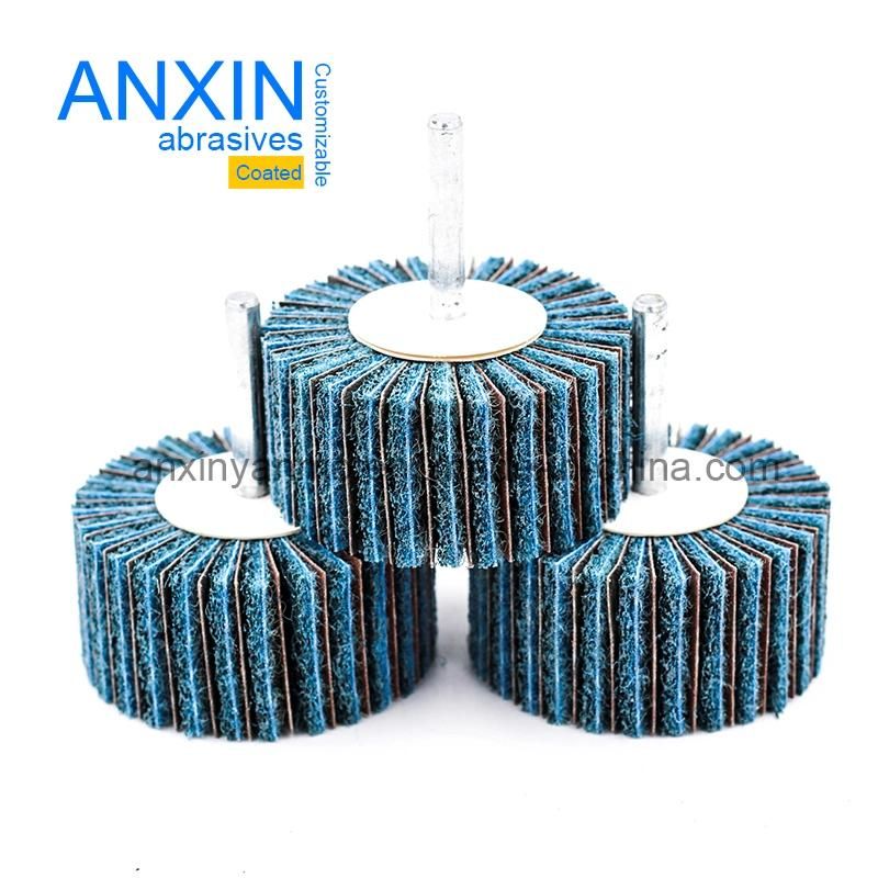 Surface Condition Mounted Flap Wheel with Sand Cloth Interleaf for Polishing